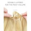 WENNALIFE Sew in Hair Extensions Real Human Hair, 18 Inch 90g Natural Black Machine Weft Remy Hair Hand Tied Weft Straight Extensiones De Cabello Hmano(2.0Ge-#16/22 Light Blonde Highlighted Golden Blonde)