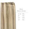 WENNALIFE Sew in Hair Extensions Real Human Hair, 18 Inch 90g Natural Black Machine Weft Remy Hair Hand Tied Weft Straight Extensiones De Cabello Hmano(#9-8B/60B Ash Brown Highlighted Golden Blonde)