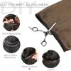 WENNALIFE Sew in Hair Extensions Real Human Hair, 18 Inch 90g Natural Black Machine Weft Remy Hair Hand Tied Weft Straight Extensiones De Cabello Hmano(#5 Light Ash Brown)