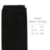 WENNALIFE Sew in Hair Extensions Real Human Hair, 18 Inch 90g Natural Black Machine Weft Remy Hair Hand Tied Weft Straight Extensiones De Cabello Hmano(Ge-#1 Jet Black)
