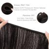 WENNALIFE Sew in Hair Extensions Real Human Hair, 18 Inch 90g Natural Black Machine Weft Remy Hair Hand Tied Weft Straight Extensiones De Cabello Hmano(#1B Natural Black)