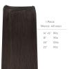 WENNALIFE Sew in Hair Extensions Real Human Hair, 18 Inch 90g Natural Black Machine Weft Remy Hair Hand Tied Weft Straight Extensiones De Cabello Hmano(#2 Dark Brown)