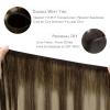 WENNALIFE Sew in Hair Extensions Real Human Hair, 18 Inch 90g Natural Black Machine Weft Remy Hair Hand Tied Weft Straight Extensiones De Cabello Hmano(#4/26/4 Balayage Chocolate Brown to Honey Blonde)