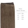 WENNALIFE Sew in Hair Extensions Real Human Hair, 18 Inch 90g Natural Black Machine Weft Remy Hair Hand Tied Weft Straight Extensiones De Cabello Hmano(#5 Light Ash Brown)