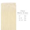 WENNALIFE Sew in Hair Extensions Real Human Hair, 18 Inch 90g Natural Black Machine Weft Remy Hair Hand Tied Weft Straight Extensiones De Cabello Hmano(Ge-#60A Platinum Blonde)