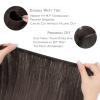 WENNALIFE Sew in Hair Extensions Real Human Hair, 18 Inch 90g Natural Black Machine Weft Remy Hair Hand Tied Weft Straight Extensiones De Cabello Hmano(#2 Dark Brown)