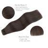 WENNALIFE Sew in Hair Extensions Real Human Hair, 18 Inch 90g Natural Black Machine Weft Remy Hair Hand Tied Weft Straight Extensiones De Cabello Hmano(#2 Dark Brown)
