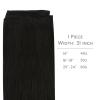 WENNALIFE Sew in Hair Extensions Real Human Hair, 18 Inch 90g Natural Black Machine Weft Remy Hair Hand Tied Weft Straight Extensiones De Cabello Hmano(Ge-#1B Natural Black)