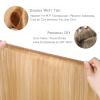 WENNALIFE Sew in Hair Extensions Real Human Hair, 18 Inch 90g Natural Black Machine Weft Remy Hair Hand Tied Weft Straight Extensiones De Cabello Hmano(#16A Strawberry Blonde)
