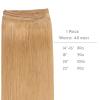 WENNALIFE Sew in Hair Extensions Real Human Hair, 18 Inch 90g Natural Black Machine Weft Remy Hair Hand Tied Weft Straight Extensiones De Cabello Hmano(#16A Strawberry Blonde)