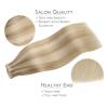 WENNALIFE Tape in Hair Extensions Human Hair, 40pcs 100g 18 inch Dirty Blonde Highlighted Bleach Blonde Hair Extensions Real Human Hair Straight Tape in Extensions Invisible Human Hair Extensions