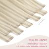 WENNALIFE Tape in Hair Extensions Human Hair Ash Blonde Highlighted Platinum Blonde Tape in Extensions, 10pcs 25g 18 inch Remy Invisible Tape Ins Straight Soft Real Human Hair Tape in Extensions