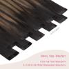 WENNALIFE Tape in Hair Extensions Human Hair Balayage Natural Black to Chestnut Brown Tape in Extensions, 10pcs 25g 18 inch Remy Invisible Tape Ins Straight Soft Real Human Hair Tape in Extensions