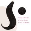 WENNALIFE Tape in Hair Extensions Human Hair Natural Black Tape in Extensions, 10pcs 30g 20 inch Remy Invisible Tape Ins Straight Colored Soft Real Human Hair Tape in Extensions Refill Set Extensions