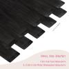WENNALIFE Tape in Hair Extensions Human Hair Natural Black Tape in Extensions, 10pcs 30g 20 inch Remy Invisible Tape Ins Straight Colored Soft Real Human Hair Tape in Extensions Refill Set Extensions