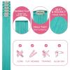 WENNALIFE Teal Green Clip in Hair Extensions Real Human Hair 35g 6pcs 16 Inch Colored Hair Extensions for Kids Women Colorful Hair Pieces Pop-up Style Straight Extensiones De Cabello Humano Con Clip