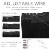WENNALIFE Wire Hair Extensions (Increase 50% Lifespan) Real Human Hair 18 inch 95g Balayage Chocolate Brown to Honey Blonde Remy Wire Hair Extensions Invisible Transparent Real(#1 Jet Black)