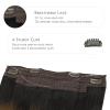 WENNALIFE Wire Hair Extensions (Increase 50% Lifespan) Real Human Hair 18 inch 95g Balayage Chocolate Brown to Honey Blonde Remy Wire Hair Extensions Invisible Transparent Real(#1B/6/1B Balayage Natural Black to Chestnut Brown)