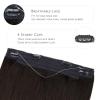 WENNALIFE Wire Hair Extensions (Increase 50% Lifespan) Real Human Hair 18 inch 95g Balayage Chocolate Brown to Honey Blonde Remy Wire Hair Extensions Invisible Transparent Real(#1/2/4 Ombre Dark Brown to Light Chestnut Brown)