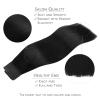 WENNALIFE Wire Hair Extensions (Increase 50% Lifespan) Real Human Hair 18 inch 95g Balayage Chocolate Brown to Honey Blonde Remy Wire Hair Extensions Invisible Transparent Real(#1 Jet Black)