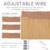 WENNALIFE Wire Hair Extensions (Increase 50% Lifespan) Real Human Hair 18 inch 95g Balayage Chocolate Brown to Honey Blonde Remy Wire Hair Extensions Invisible Transparent Real(#16A Strawberry Blonde)