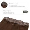 WENNALIFE Wire Hair Extensions (Increase 50% Lifespan) Real Human Hair 18 inch 95g Balayage Chocolate Brown to Honey Blonde Remy Wire Hair Extensions Invisible Transparent Real(#4 Chocolate Brown)