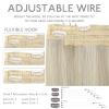 WENNALIFE Wire Hair Extensions (Increase 50% Lifespan) Real Human Hair 18 inch 95g Balayage Chocolate Brown to Honey Blonde Remy Wire Hair Extensions Invisible Transparent Real(#17A/60A Ash Blonde Highlighted Platinum Blonde)