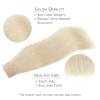 WENNALIFE Wire Hair Extensions (Increase 50% Lifespan) Real Human Hair 18 inch 95g Jet Black Remy Hair Invisible Transparent Wire Fish Line Straight Reusable Natural Extensiones De Cabello Humano(#613R Bleach Blonde)