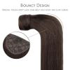 WENNALIFE Wire Hair Extensions (Increase 50% Lifespan) Real Human Hair 18 inch 95g Jet Black Remy Hair Invisible Transparent Wire Fish Line Straight Reusable Natural Extensiones De Cabello Humano(Pony-#2A Light Dark Brown)