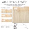WENNALIFE Wire Hair Extensions (Increase 50% Lifespan) Real Human Hair 18 inch 95g Jet Black Remy Hair Invisible Transparent Wire Fish Line Straight Reusable Natural Extensiones De Cabello Humano(#60A Platinum Blonde)