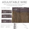 WENNALIFE Wire Hair Extensions (Increase 50% Lifespan) Real Human Hair 18 inch 95g Jet Black Remy Hair Invisible Transparent Wire Fish Line Straight Reusable Natural Extensiones De Cabello Humano(#5 Light Ash Brown)