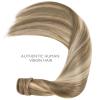 WENNALIFE Wire Hair Extensions (Increase 50% Lifespan) Real Human Hair 18 inch 95g Jet Black Remy Hair Invisible Transparent Wire Fish Line Straight Reusable Natural Extensiones De Cabello Humano(Pony-#8B/60B Ash Brown with Platinum Blonde Highlights)
