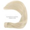 WENNALIFE Wire Hair Extensions (Increase 50% Lifespan) Real Human Hair 18 inch 95g Jet Black Remy Hair Invisible Transparent Wire Fish Line Straight Reusable Natural Extensiones De Cabello Humano(Pony-#17A/60A Ash Blonde Highlighted Platinum Blonde)