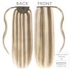 WENNALIFE Wire Hair Extensions (Increase 50% Lifespan) Real Human Hair 18 inch 95g Jet Black Remy Hair Invisible Transparent Wire Fish Line Straight Reusable Natural Extensiones De Cabello Humano(Pony-#8B/60B Ash Brown with Platinum Blonde Highlights)