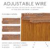 WENNALIFE Wire Hair Extensions (Increase 50% Lifespan) Real Human Hair 18 inch 95g Light Dark Brown Remy Wire Hair Extensions Invisible Transparent Fish Line Straight Real(#30 Auburn Ginger)