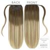 WENNALIFE Wire Hair Extensions (Increase 50% Lifespan) Real Human Hair 18 inch 95g Light Dark Brown Remy Wire Hair Extensions Invisible Transparent Fish Line Straight Real(Pony-#3/8/613 Walnut Brown to Ash Brown and Bleach Blonde)