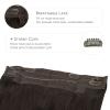 WENNALIFE Wire Hair Extensions (Increase 50% Lifespan) Real Human Hair 18 inch 95g Light Dark Brown Remy Wire Hair Extensions Invisible Transparent Fish Line Straight Real(#2 Dark Brown)
