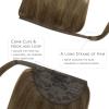 WENNALIFE Wire Hair Extensions (Increase 50% Lifespan) Real Human Hair 18 inch 95g Light Dark Brown Remy Wire Hair Extensions Invisible Transparent Fish Line Straight Real(Pony-#3/8/613 Walnut Brown to Ash Brown and Bleach Blonde)
