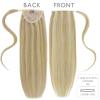 WENNALIFE Wire Hair Extensions (Increase 50% Lifespan) Real Human Hair 18 inch 95g Light Dark Brown Remy Wire Hair Extensions Invisible Transparent Fish Line Straight Real(Pony-#16/22 Light Blonde Highlighted Golden Blonde)