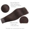 WENNALIFE Wire Hair Extensions (Increase 50% Lifespan) Real Human Hair 18 inch 95g Light Dark Brown Remy Wire Hair Extensions Invisible Transparent Fish Line Straight Real(#2A Light Dark Brown)