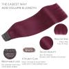 WENNALIFE Wire Hair Extensions (Increase 50% Lifespan) Real Human Hair 18 inch 95g Light Dark Brown Remy Wire Hair Extensions Invisible Transparent Fish Line Straight Real(#530 Light Burgundy)