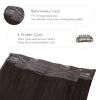 WENNALIFE Wire Hair Extensions (Increase 50% Lifespan) Real Human Hair 18 inch 95g Light Dark Brown Remy Wire Hair Extensions Invisible Transparent Fish Line Straight Real(#2A Light Dark Brown)