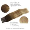 WENNALIFE Wire Hair Extensions (Increase 50% Lifespan) Real Human Hair 18 inch 95g Light Dark Brown Remy Wire Hair Extensions Invisible Transparent Fish Line Straight Real(#3/8/613 Ombre Walnut Brown to Ash Brown and Bleach Blonde)