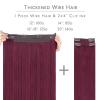 WENNALIFE Wire Hair Extensions (Increase 50% Lifespan) Real Human Hair 18 inch 95g Light Dark Brown Remy Wire Hair Extensions Invisible Transparent Fish Line Straight Real(#530 Light Burgundy)