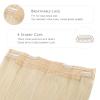 WENNALIFE Wire Hair Extensions (Increase 50% Lifespan) Real Human Hair 18 inch 95g Light Dark Brown Remy Wire Hair Extensions Invisible Transparent Fish Line Straight Real(#613R Bleach Blonde)