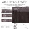 WENNALIFE Wire Hair Extensions (Increase 50% Lifespan) Real Human Hair 18 inch 95g Light Dark Brown Remy Wire Hair Extensions Invisible Transparent Fish Line Straight Real(#2A Light Dark Brown)