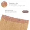 WENNALIFE Wire Hair Extensions (Increase 50% Lifespan) Real Human Hair 18 inch 95g Light Dark Brown Remy Wire Hair Extensions Invisible Transparent Fish Line Straight Real(#16A Strawberry Blonde)