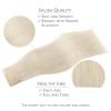 WENNALIFE Wire Hair Extensions (Increase 50% Lifespan) Real Human Hair 18 inch 95g Light Dark Brown Remy Wire Hair Extensions Invisible Transparent Fish Line Straight Real(#60A Platinum Blonde)