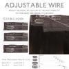 WENNALIFE Wire Hair Extensions (Increase 50% Lifespan) Real Human Hair 18 inch 95g Light Dark Brown Remy Wire Hair Extensions Invisible Transparent Fish Line Straight Real(#2/6/2 Balayage Dark Brown Mixed Chestnut Brown)