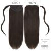 WENNALIFE Wire Hair Extensions (Increase 50% Lifespan) Real Human Hair 18 inch 95g Natural Black Chestnut Brown Remy Hair Extensions Invisible Transparent Wire Real(Pony-#2 Dark Brown)